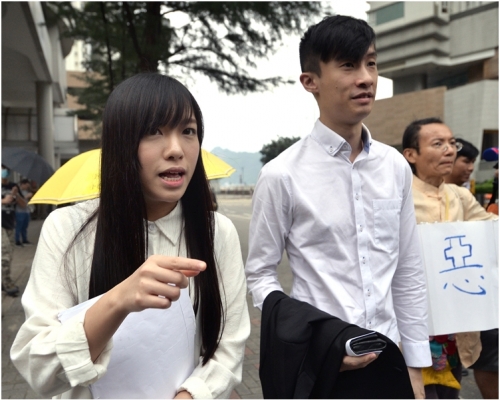 高院去年11月15日,判令禁制梁頌恆(右)和游蕙禎以議員身分行事。