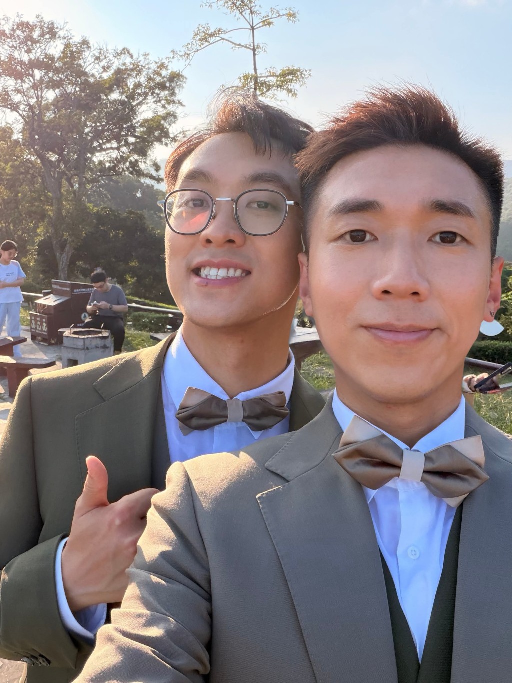 陳書君與未婚夫Steven。