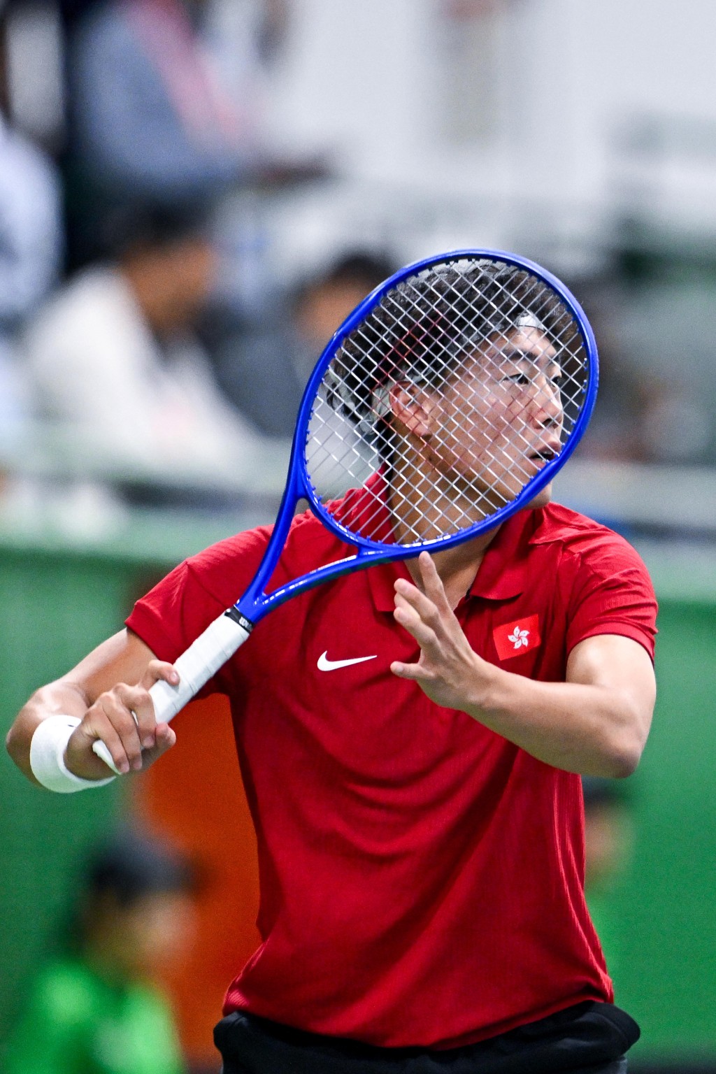 黃澤林似乎並未太受舟車勞動影響。劉駿軒攝 黃澤林似乎並未太受舟車勞動影響。劉駿軒攝