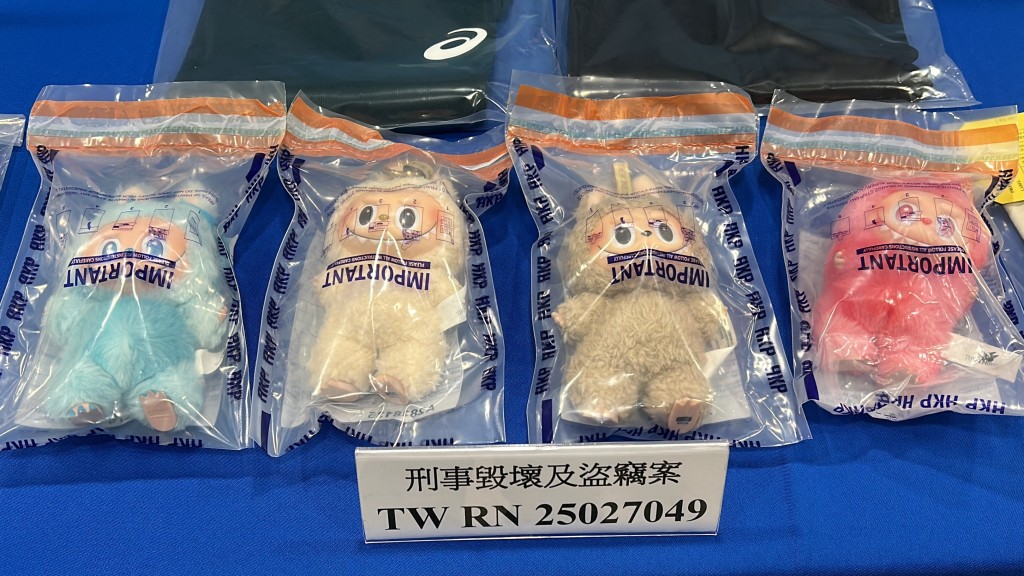 被偷去的Labubu公仔。林思明攝