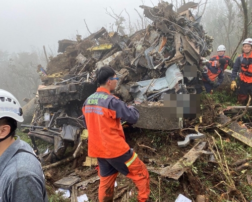 台軍一架黑鷹直升機上月2日發生墜機事故。網上圖片