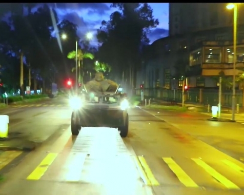 解放軍駐港部隊影片截圖