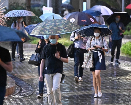 天文台預測今日有幾陣驟雨。