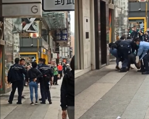 被告疑與警員爭執終被制服。 網片截圖