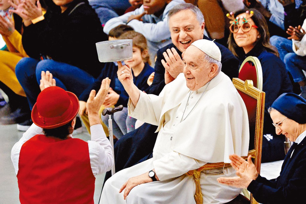 教宗方濟各周日在梵蒂岡出席活動。