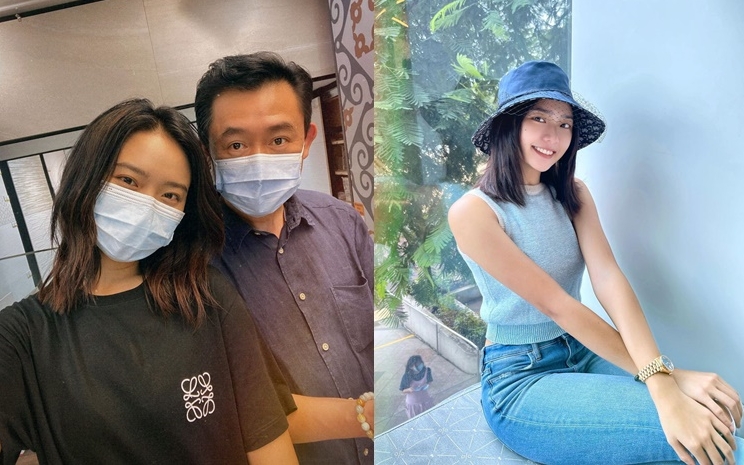 戴祖儀工作中抽出空檔陪爸爸慶祝生日，果然是孝順女，戴爸爸也被讚是俊男。