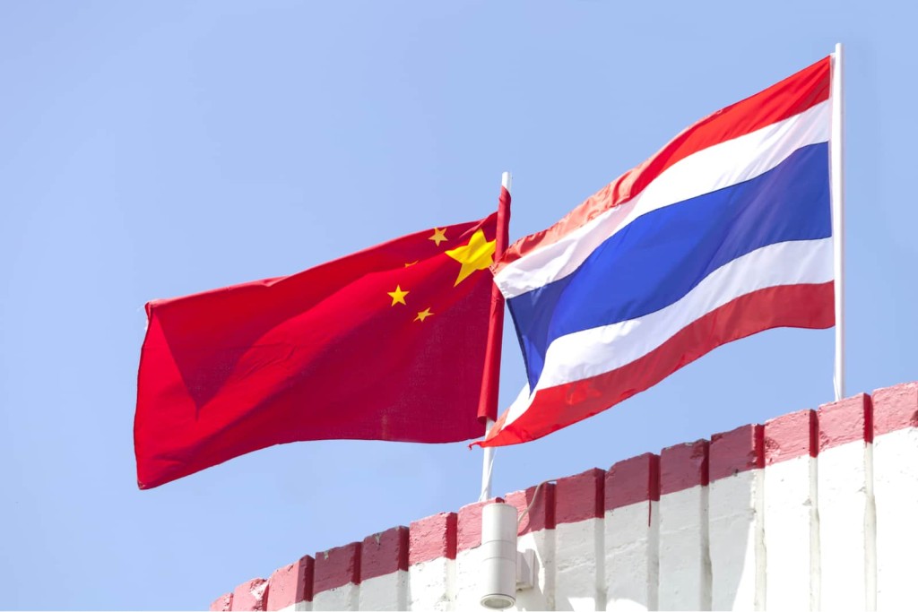 中國和泰國的貿易關係增強。