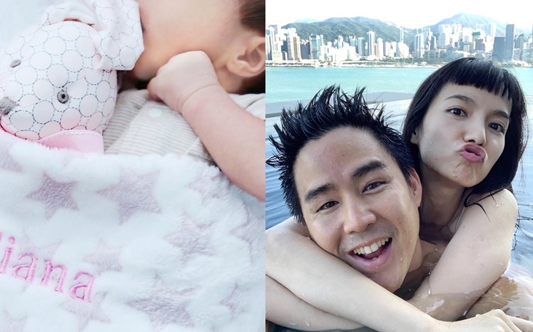 陳嘉寶與老公齊在社交網公佈二女出世喜訊。