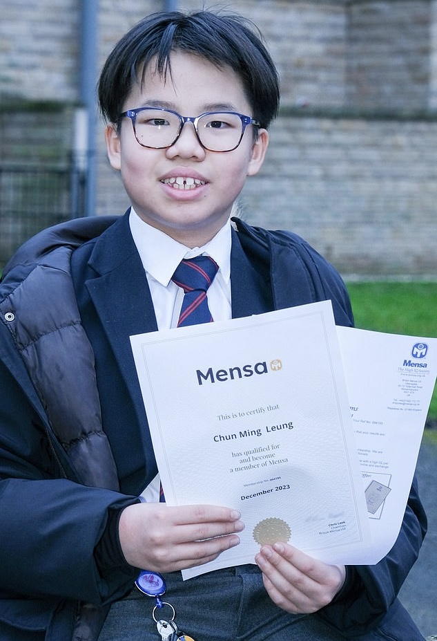 移英港童Cyrus Leung成为门萨会员。 网上图片
