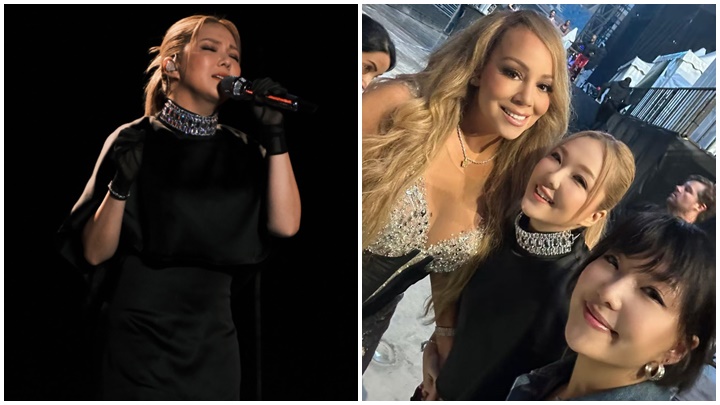 衛蘭以黑色小禮服現身Mariah Carey世界巡演深圳場。