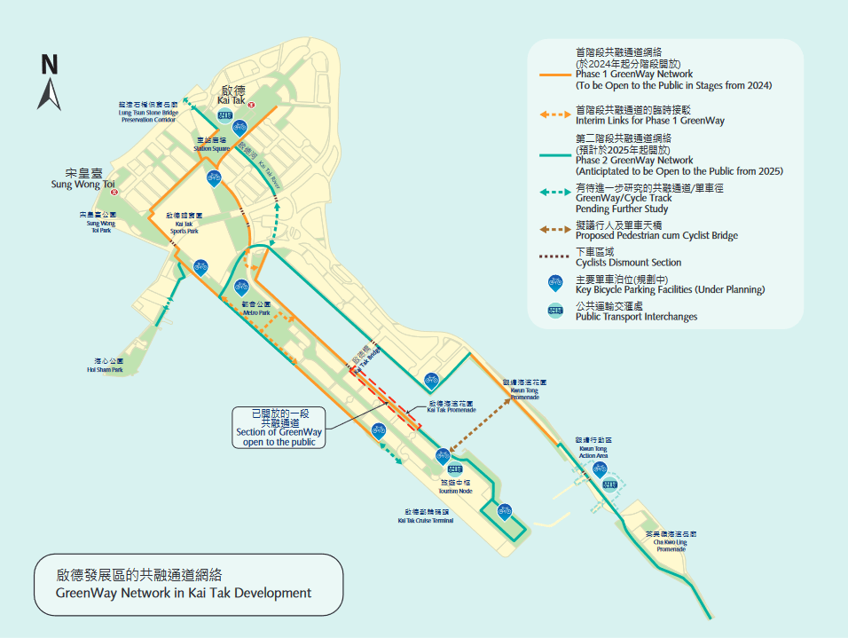 启德发展区共融通道网络。政府新闻处文件撷图