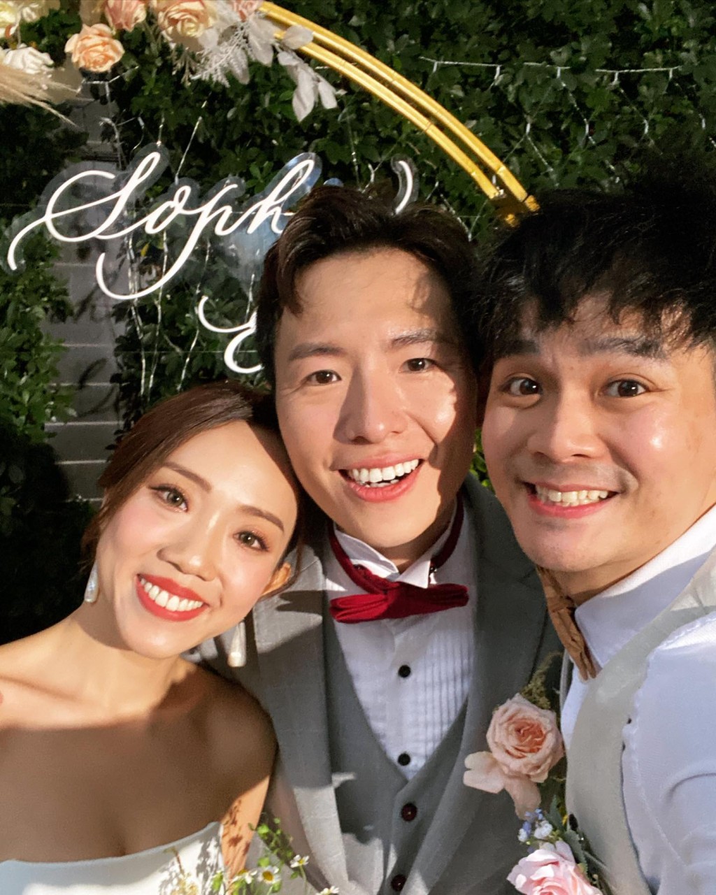 繆家慶之前為招浩明婚禮做兄弟。 繆家慶之前為招浩明婚禮做兄弟。