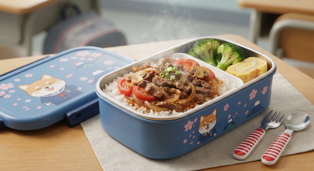 健康带饭食谱4:番茄蘑菇牛肉饭(AI生成示意图) 健康带饭食谱4:番茄蘑菇牛肉饭(AI生成示意图)