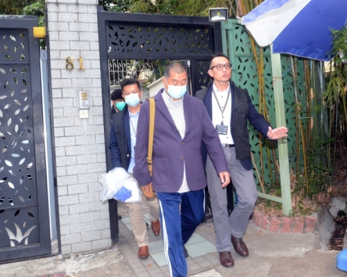 黎智英日前在寓所被捕。資料圖片