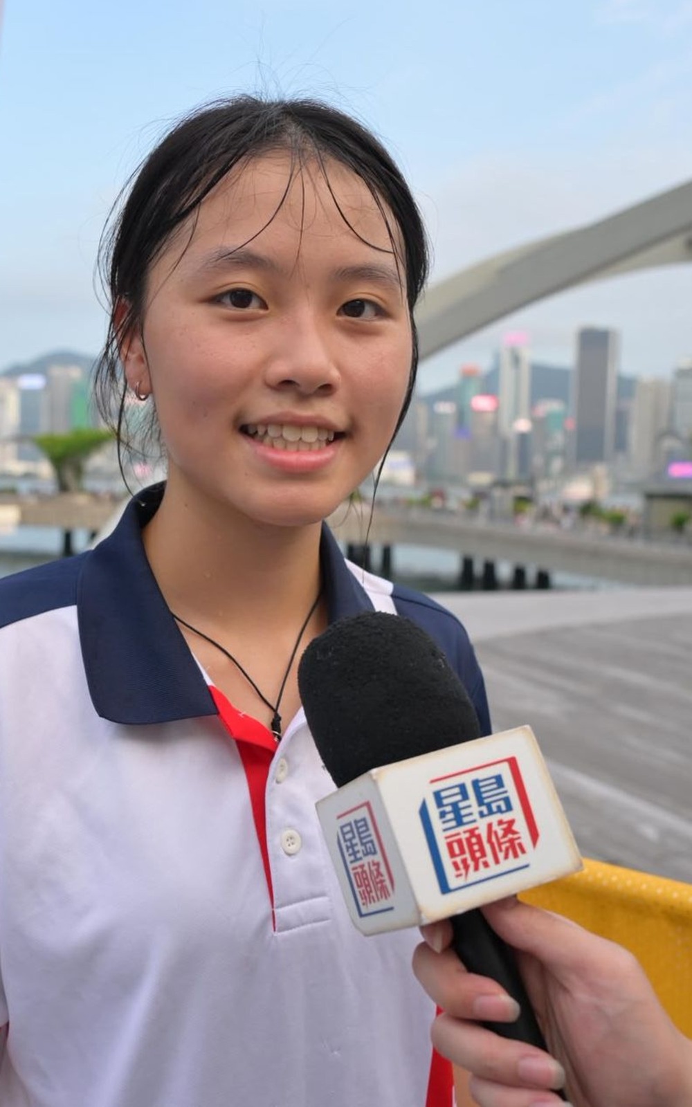 少年警訊隊員Coolby指,比賽時感受到所有人一起為慶祝回歸30周年的澎湃及熱情。 少年警訊隊員Coolby指,比賽時感受到所有人一起為慶祝回歸30周年的澎湃及熱情。