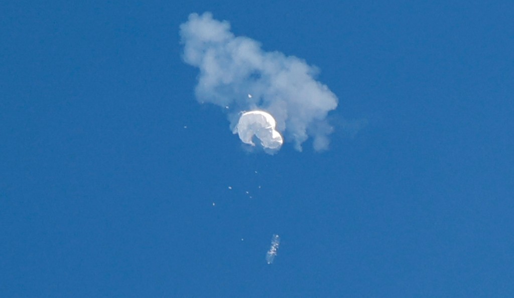 美方日前擊落中國氣球。路透社