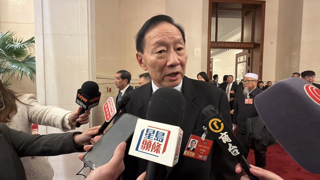 滙豐銀行主席王冬勝亦稱，國家經濟體量大，預期有4.5%增長已是很厲害。郭詠欣攝