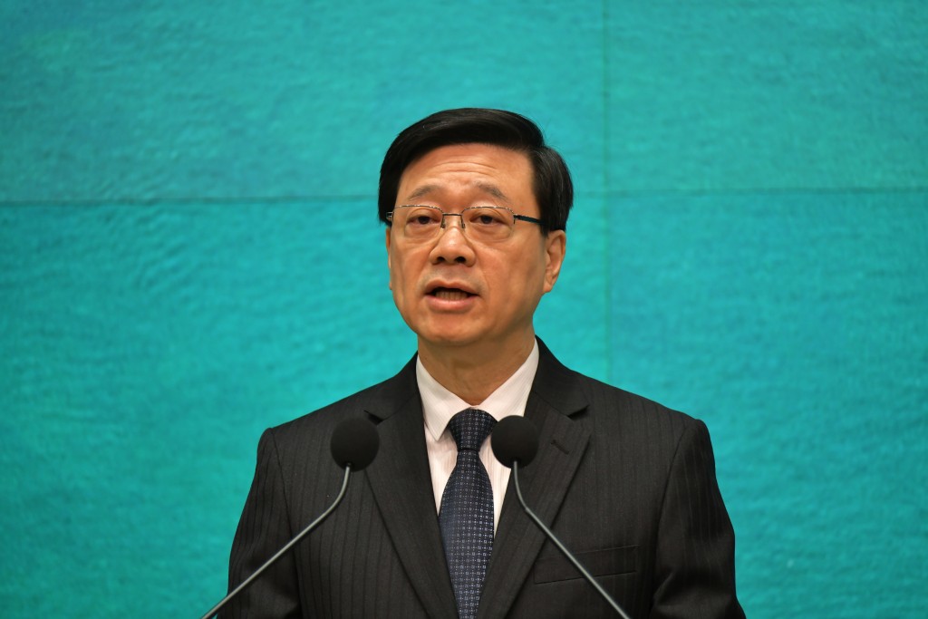 李家超表示，香港會支持及推廣與美國等不同地方或國家在不同領域的合作。陳極彰攝