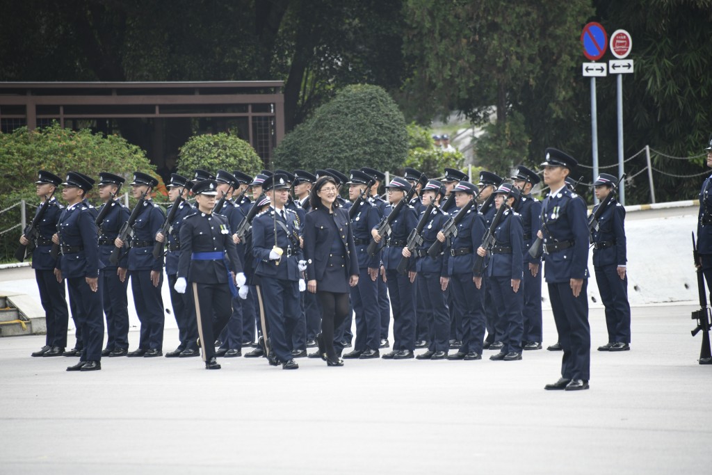 香港警察学院今（23日）举行结业会操。杨伟亨摄