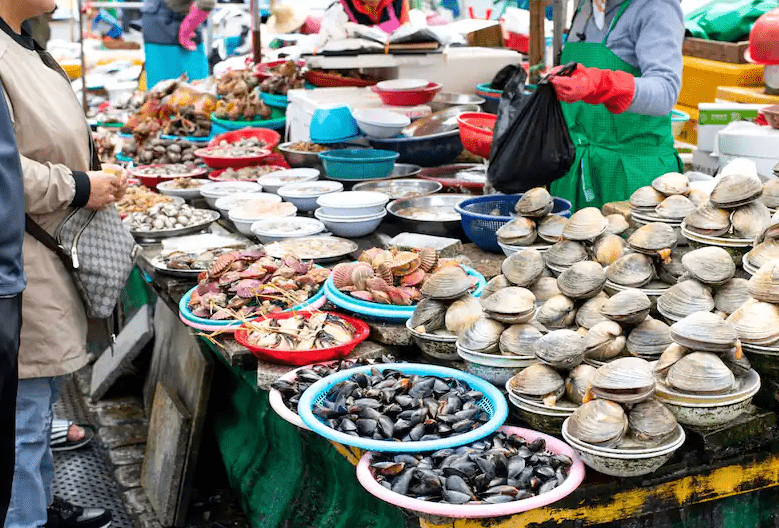 札嘎其海鮮市場為韓國其中一個最大規模的海鮮市場之一