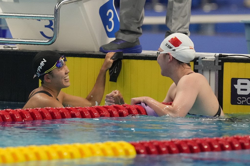 杭州亚运，池江出战50米蝶泳决赛摘铜，成功抗癌再登颁奖台。 AP