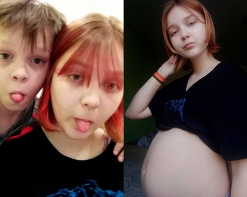 女童戴莉雅被家人发现怀孕，事后她称经手人是其10岁男友，当时震惊俄罗斯社会。网图 