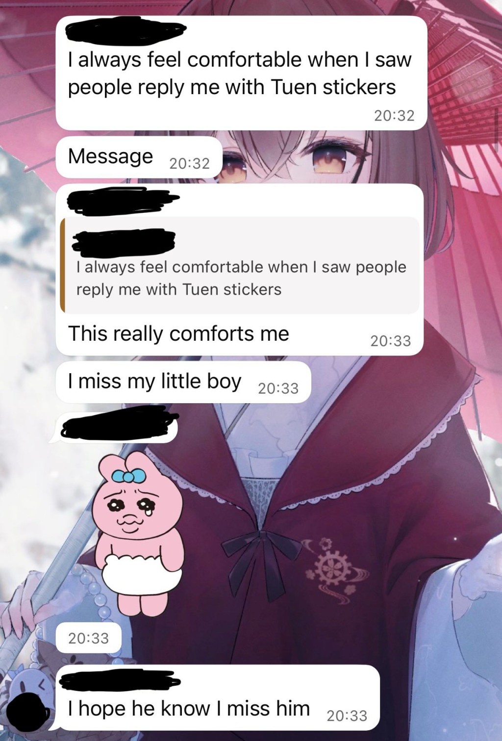 事主事發後不時回憶糰糰，感到十分掛念。（mysisntuentuen@Threads）