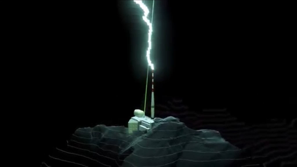激光引導閃電3D模型的影片截圖。