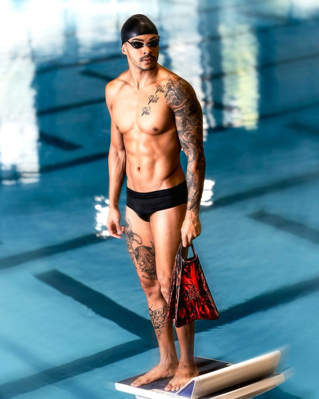 桑托斯是巴西队游泳健将。（IG@gabrielssantos1）