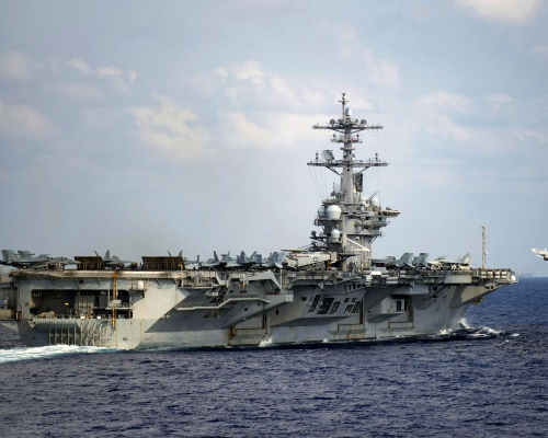 航空母艦羅斯福號。 AP資料圖片