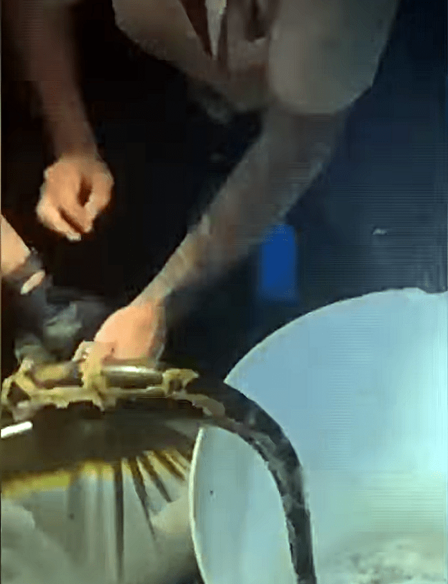 蟒蛇與警員及漁護署獸醫搏鬥過程。fb：新界地區生活連線