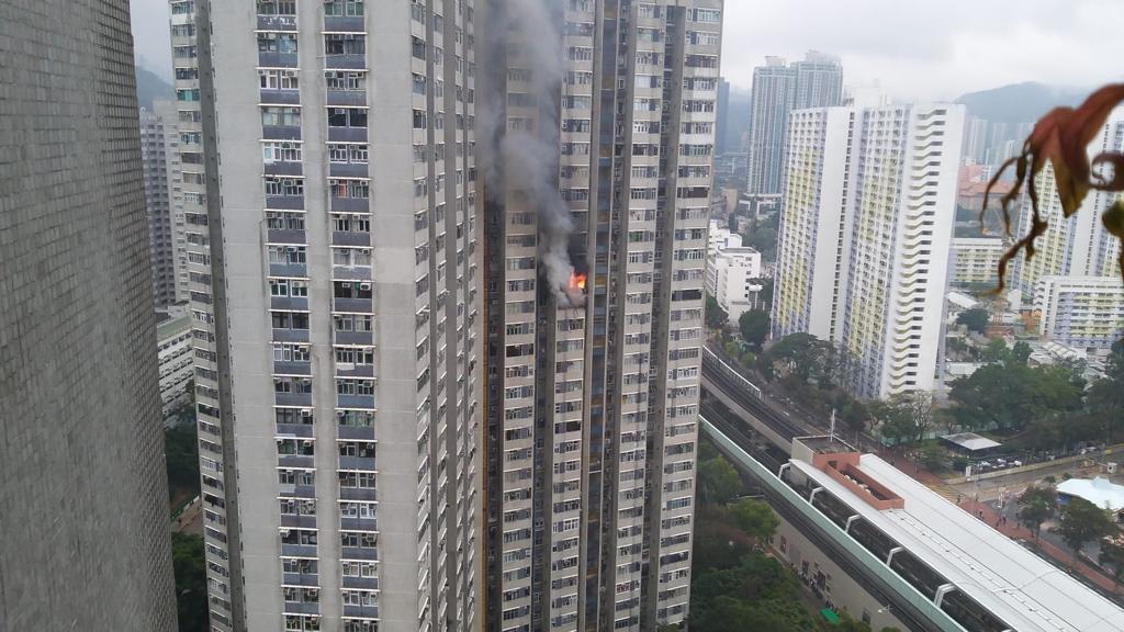 沙田博康邨博逸樓一中層單位於1月10日發生火警。資料圖片
