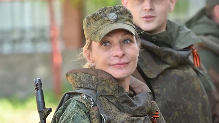 卡楚拉在頓涅茨克被烏軍炸死，是開戰以來俄軍首名陣亡女軍官。網上圖片