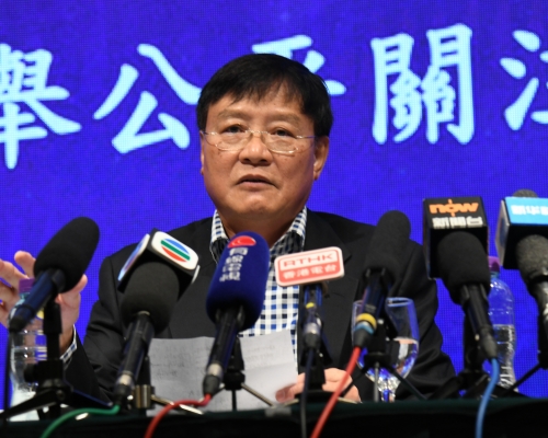 選舉公平關注組促政府確保選舉安全,必要時將11月24日選舉延期押後。 資料圖片