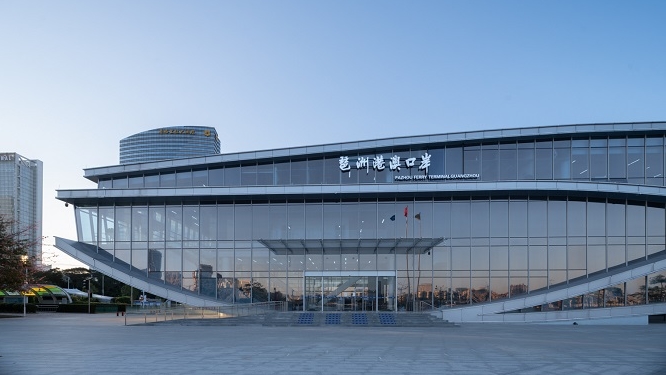 往來琶洲和香港國際機場，以及往來琶洲和九龍尖沙咀中國客運碼頭兩條航線開通。機管局圖片