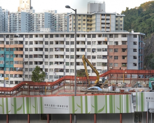 明華大廈重建地盤曾使用不達標鋼筋。資料圖片