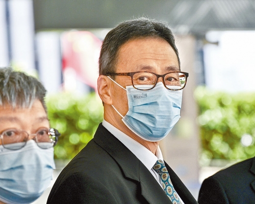 昨日報名參選教育界的林日豐（圖）、丁建華及朱國強。