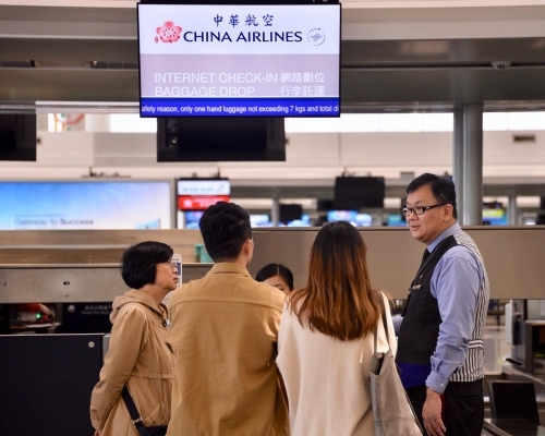 台灣中華航空機師第5日罷工。 資料圖片
