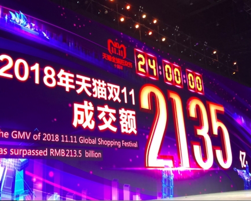 雙十一交易額突破2000億元。網上圖片