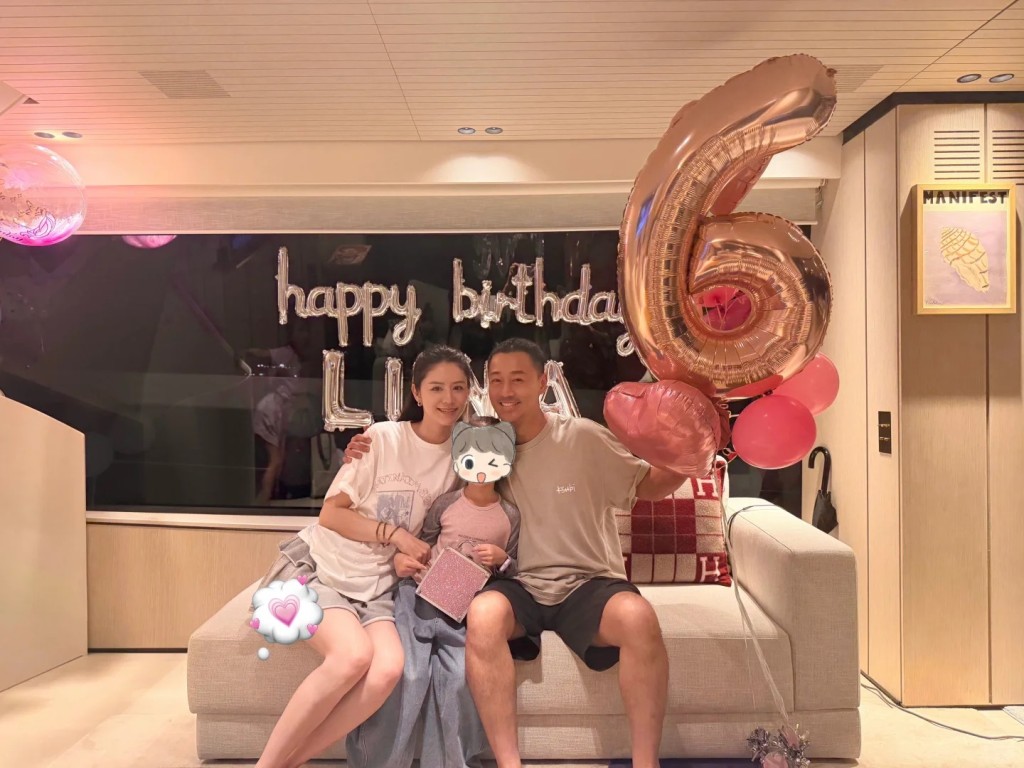 林峯為女兒搞遊艇生日派對，慶祝6歲。