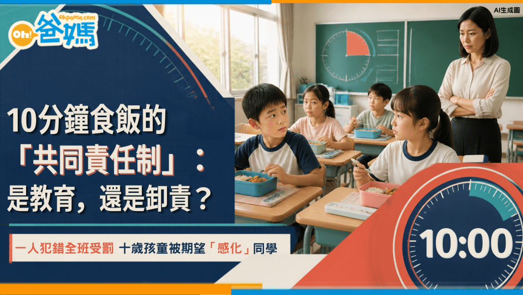 十分鐘食飯的「共同責任制」：是教育，還是卸責？ 一人犯錯全班受罰 十歲孩童被期望「感化」同學