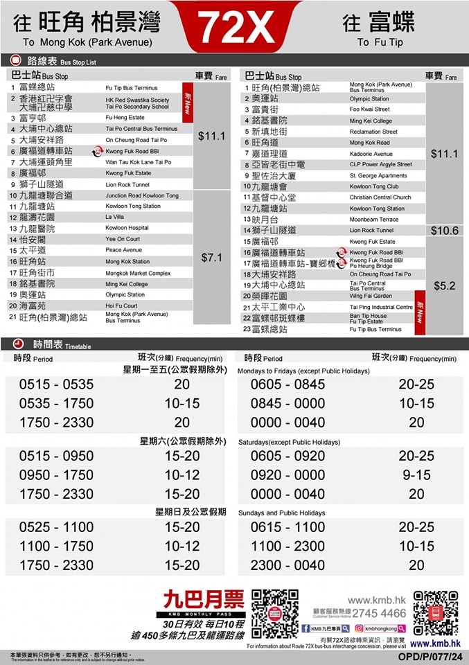 图片来源：Facebook@香港公共交通智库