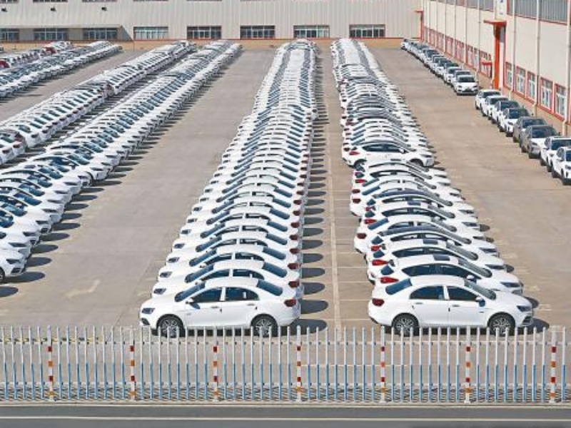中国汽车出口量大幅增加。