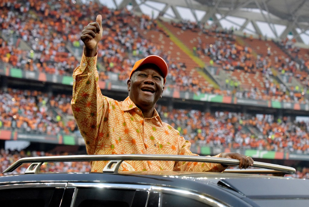 科特迪瓦总统出席非洲杯开幕礼。REUTERS