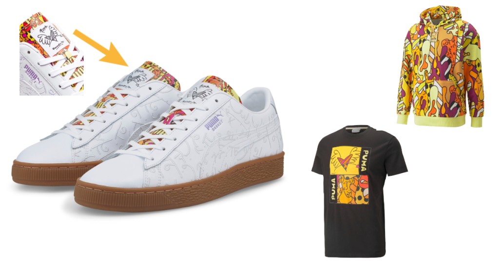 PUMA就與國際知名的藝術大師Romero Britto合作，推出色彩斑爛的聯名系列。