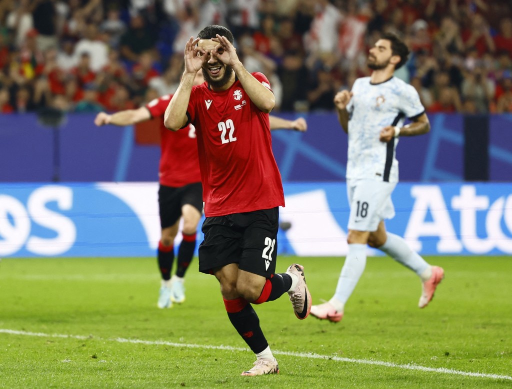 格魯吉亞上場擊敗葡萄牙。Reuters