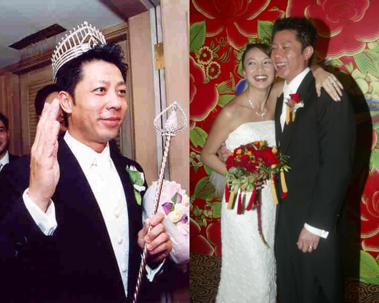 楊婉儀結婚時,老公王帥勳戴過后冠及拿權杖。(資料圖片)