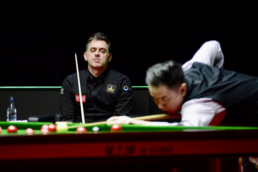 肖國棟（右）稱奧蘇利雲（左）為偶像，親手淘汰他心情複雜。楊功煜攝