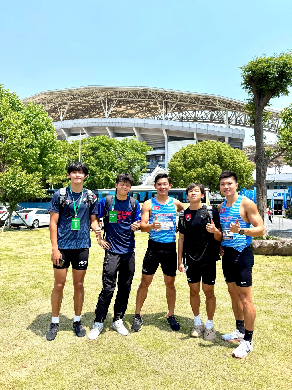 港男子接力隊在4X100米決賽得第4。受訪者提供