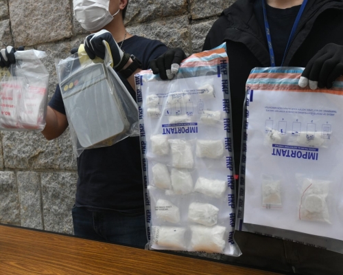 警方檢獲毒品。